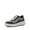 BLACK/WHITE, variant on Women's Platform Fashion Sneakers Comfortable Chunky Casual Shoes Black/White Size 9