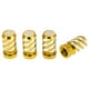 thumbnail image 1 of Tapones de Vástago de Válvula de Neumático Decorativos Tono Dorado Patrón de Alas 7x22mm Aleación de Aluminio 4 Pcs, 1 of 1
