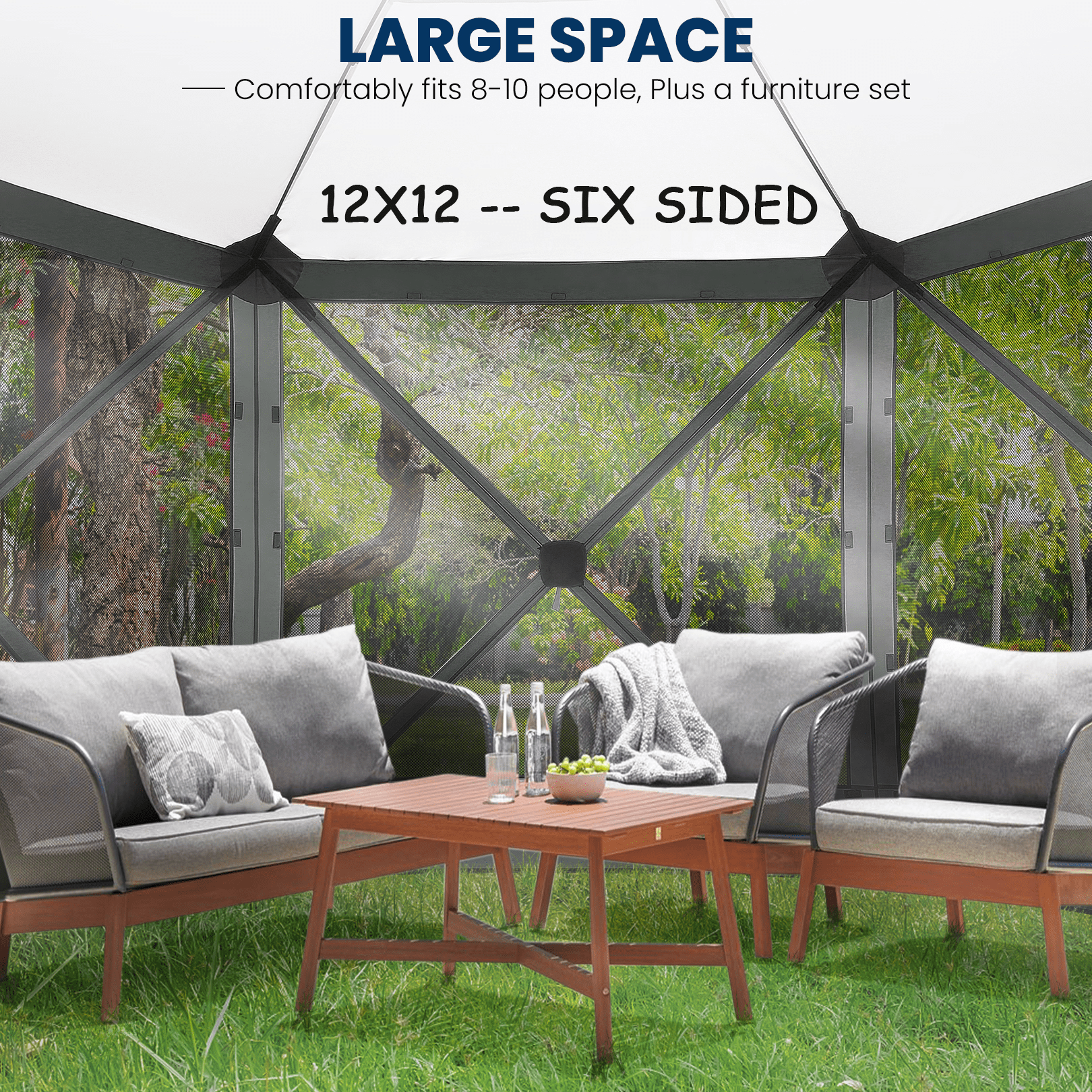 COBIZI 12'x12' Pop-up Gazebo, Waterproof, UV Resistant COBIZI 12'x12' Pop-up Gazebo, Waterproof, UV Resistant
