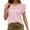 AB237 Pink, variant on Ruffled Sleeve Shirt For Women Sequin Solid Color V Neck Tops Fashion Lightweight Ladies Regular Fit Carnival Sparkling Clothes Pink