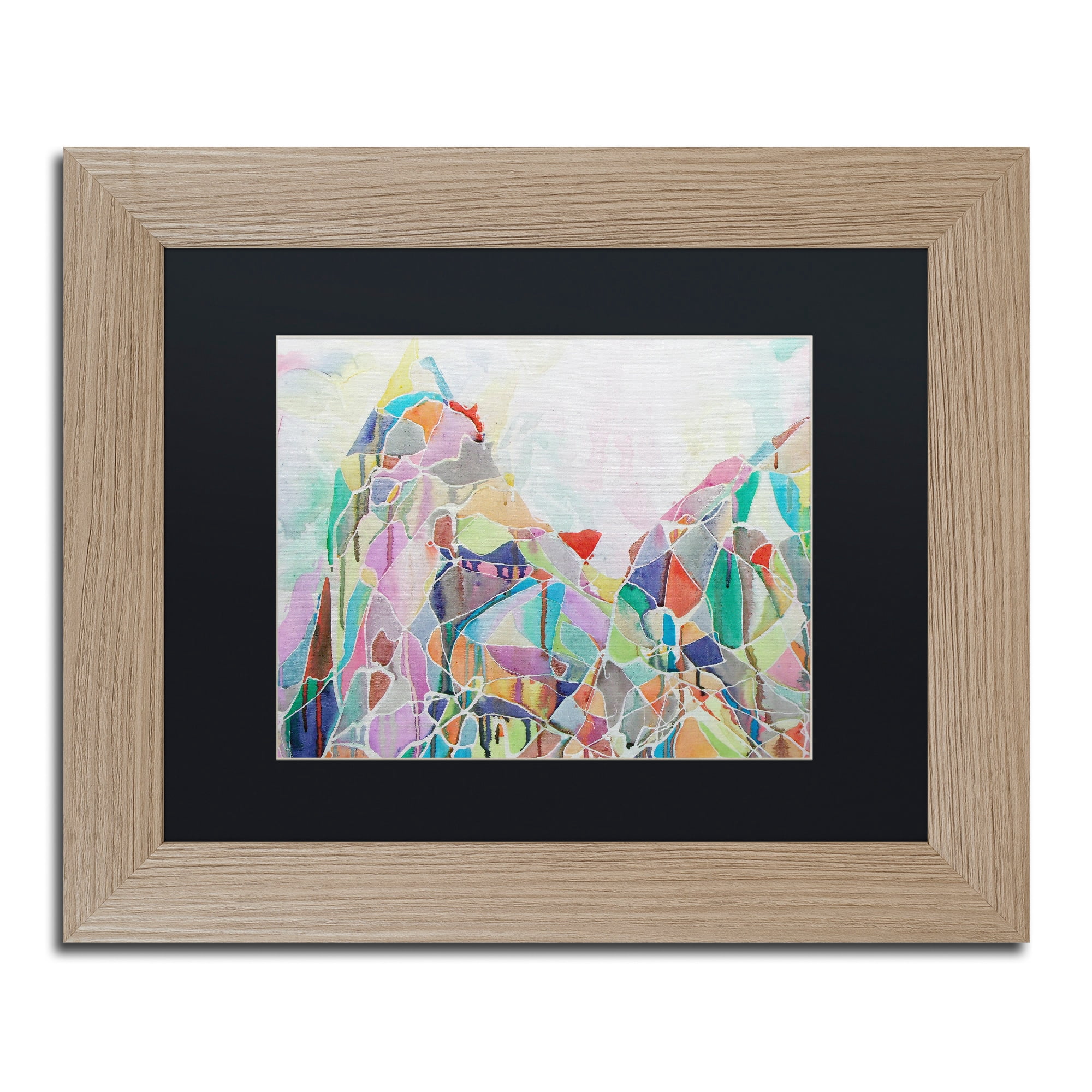Trademark Fine Art "Mount Sidley" Canvas Art by Lauren Moss Black Matte, Birch Frame