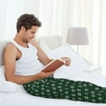 thumbnail image 5 of Fuzoiu Green Buffalo Plaid Merry Christmas Print Men's Pajama Pants,Lounge Pants for Men,Lounge PJ Bottoms,Sleepwear Pants with Drawstring Pockets -Large, 5 of 6