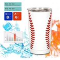 thumbnail image 2 of 20oz Baseball Tumbler, Mom Travel Coffee Mug Sports Coaches Stainless Steel Drinking Cups With Lid Baseball Gift For Women Baseball Lover Mom Dad, 2 of 5
