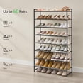 thumbnail image 4 of Organizador de armario metálico para zapatos Nunsino, 8 niveles, 40 pares, 4 of 7