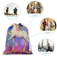 thumbnail image 3 of PIKWEEK  Watercolor Unicorn Drawstring Bags Backpack Bag Horse Cartoon Animal Fairy Tale Pink Purple Hair Hand Paint Sport Gym Sack Drawstring Bag String Bag Yoga Bag for Men Women 11.8*15.7 in, 3 of 7