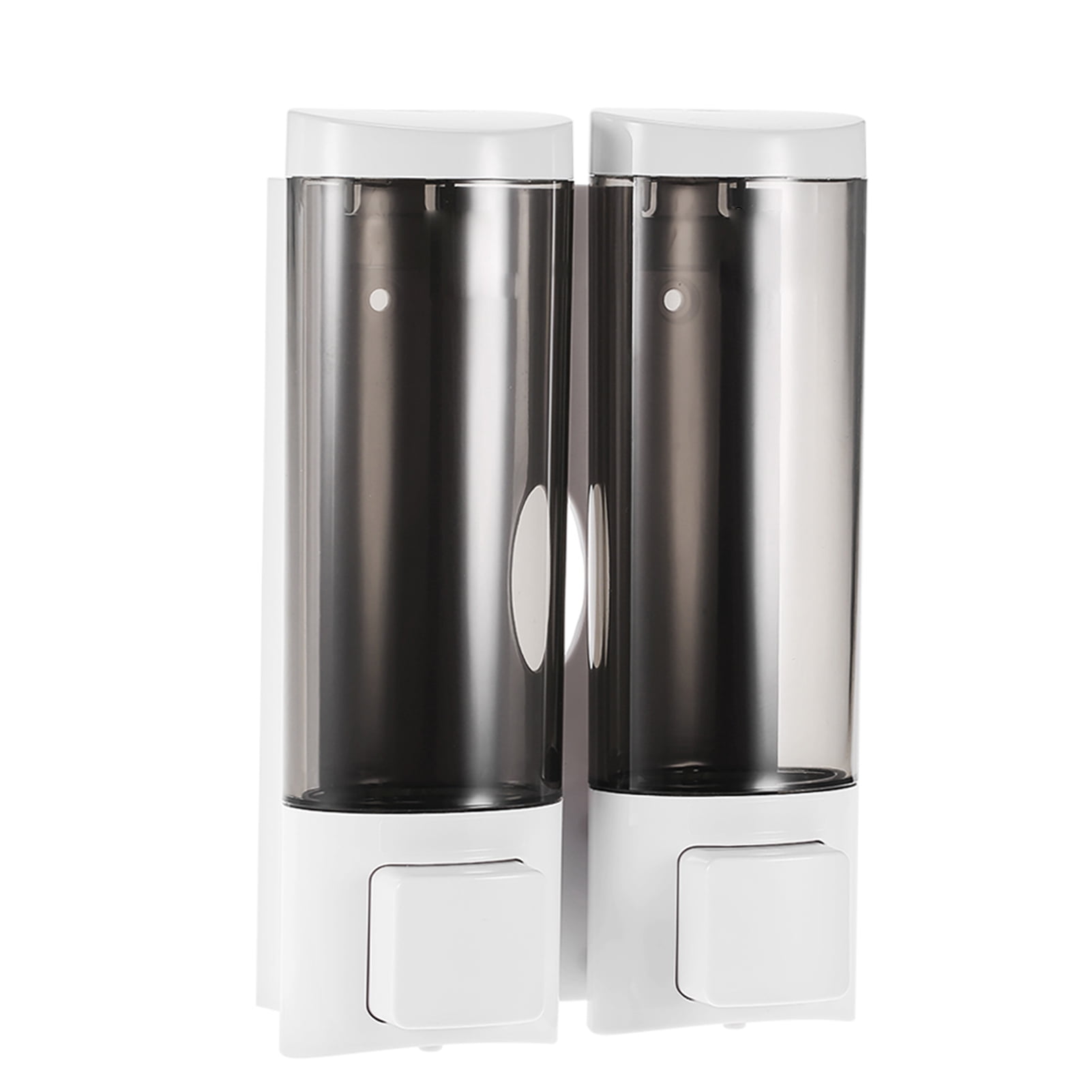 Manual Dispenser Wall Mount Double Liquid Shampoo Shower Dispenser Hand Cleanser Washroom Lotion Dispenser for Bathroom Restroom Hotel 200mlx2