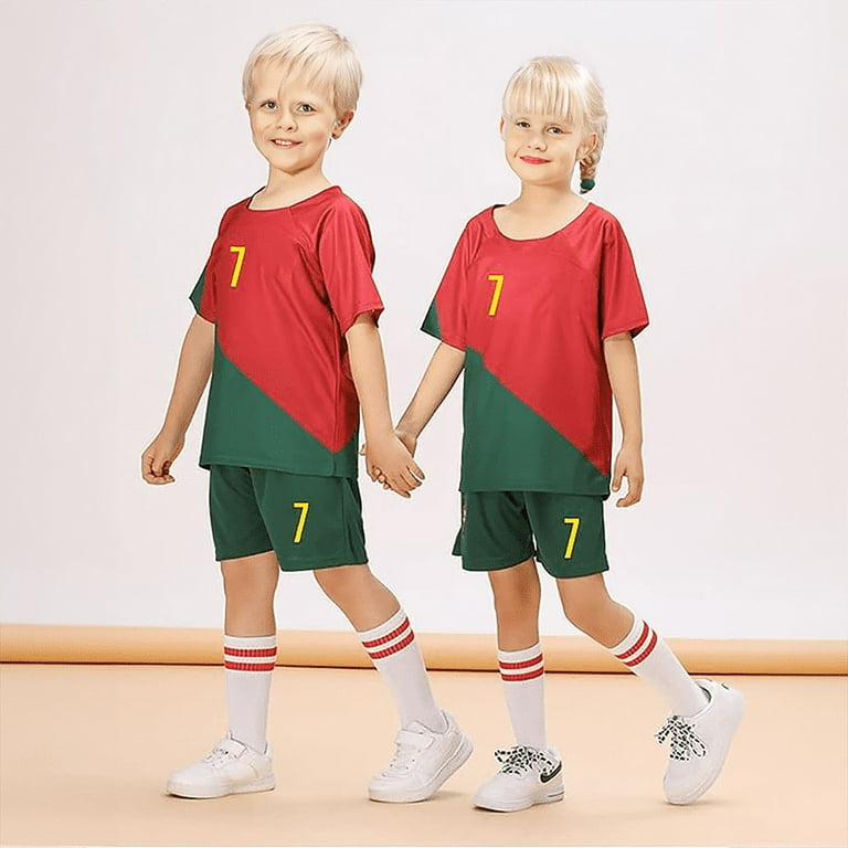 送料無料の商品 Girls, Boys for Jersey Soccer Kids 3 T-shirts Set Piece Boys