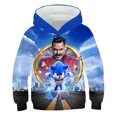 thumbnail image 3 of Ropa para niños Sudadera con capucha Sonic para niños y niñas Sudadera con estampado 3D Sudadera holgada de manga larga Primavera Otoño Suéter Sonic, 3 of 5