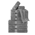 thumbnail image 2 of Superior 800 GSM Egyptian Cotton 9-Piece Heavyweight Towel Set, Charcoal, 2 of 10