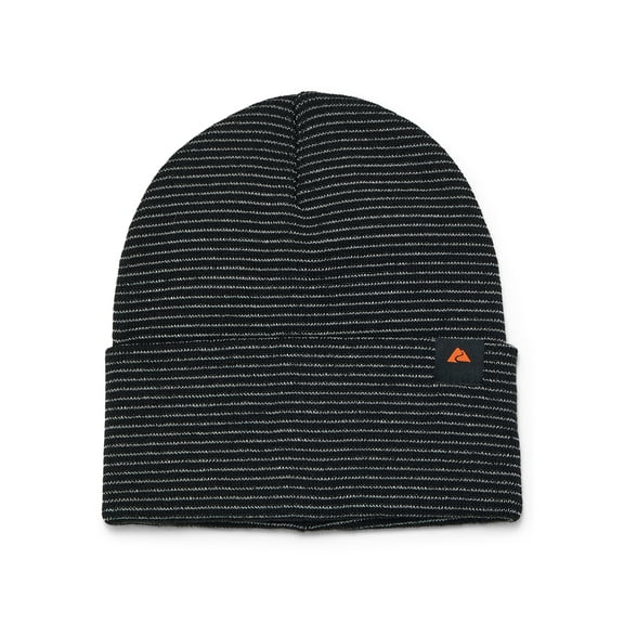 Ozark Trail Men's Small Reflective Beanie, Black Soot