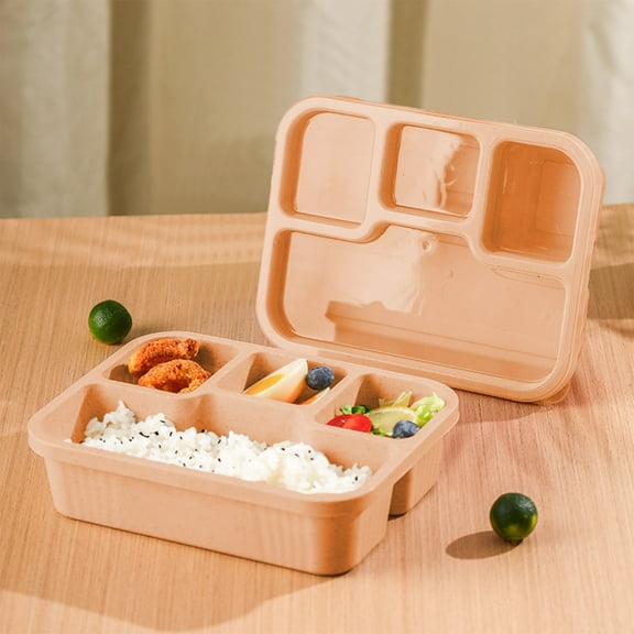 Plastic Snack Box, Four-Compartment Snack Tray, Fresh-Keeping Lunch Box, Durable and Portable Food Container, Ideal for Work, Travel and Outdoor Meals,Easy-to-Clean and Leak-Resistant Design