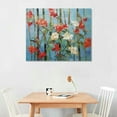 thumbnail image 2 of JRXY  Canvas Print Pictures Wall Art Painting Bougainvillea Flowers Blooming in The Foreground Contrasted with Thorn Framed &amp; Stretched Posters Ready to Hang Home Decor Artworks 20x16in, 2 of 4