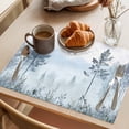 thumbnail image 3 of Ombre Forest Grey Placemats Set of 8 Mountain Watercolor Branches Place Mats Indoor Wipeable Table Mats Washable Cloth Dining Table Placemats for Kitchen Holiday Party Home Decor 13x19 Inch, 3 of 9