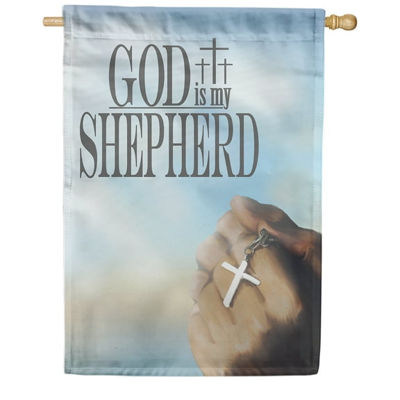 America Forever Flags Double Sided House Flag - God is My Shepherd - 28" x 40", Easter Spring Seasonal Yard Outdoor Decor Flags, USA