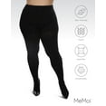thumbnail image 6 of MeMoi Women's FirmFit Opaque 90 Denier Curvy Control Top Tights - Womens - Female, 3X-4X, Black, 6 of 7