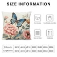 thumbnail image 5 of Chilfamy Butterfly Flower Pillow Covers for Couch Sofa Indoor Outdoor Short Plush 1PC 24x24in, 5 of 5