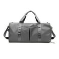 thumbnail image 1 of Bolsa de gimnasio Bolsillos de fitness Organizador de ropa impermeable para yoga Soporte de almacenamiento de equipaje portátil de viaje, Gris seitruly AP004057-04, 1 of 7