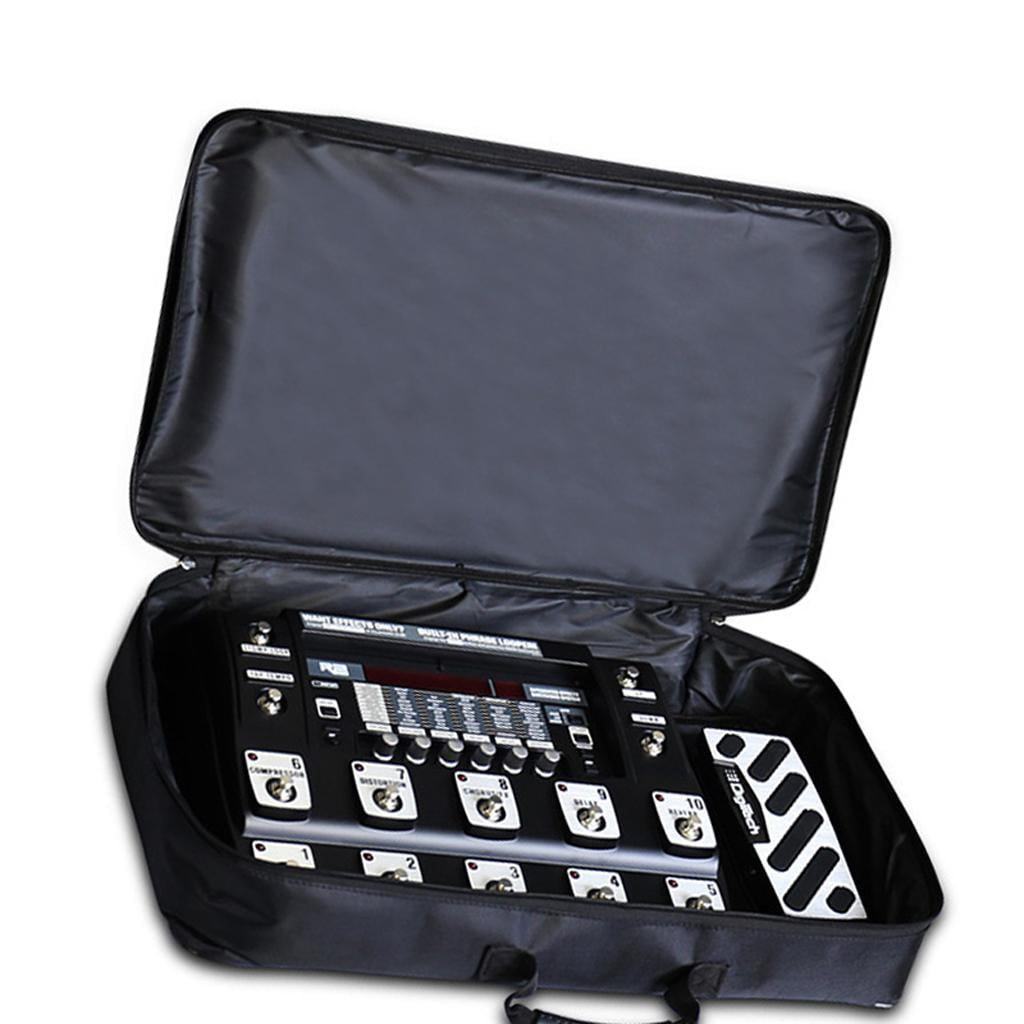 Big Storage Guitar Effect Pedal Board Case bag Carryinging Bag for Guitar Replacement Parts, 24.41 x 13.78 x 5.91inch, Black