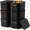 Black, variant on NTYNTY 6 Pack Small White Plastic Storage Bins with Lids & Handles, 9.84" x 7.09" x 6.3" Stackable Organizer for Crafts & Snacks