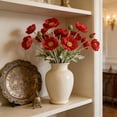 thumbnail image 5 of Poppy Artificial Fake Poppies Flower with Stems Silk Floral for Wedding Bouquet Party Spring Arrangement Home Cemetery Decorations Red, 5 of 6