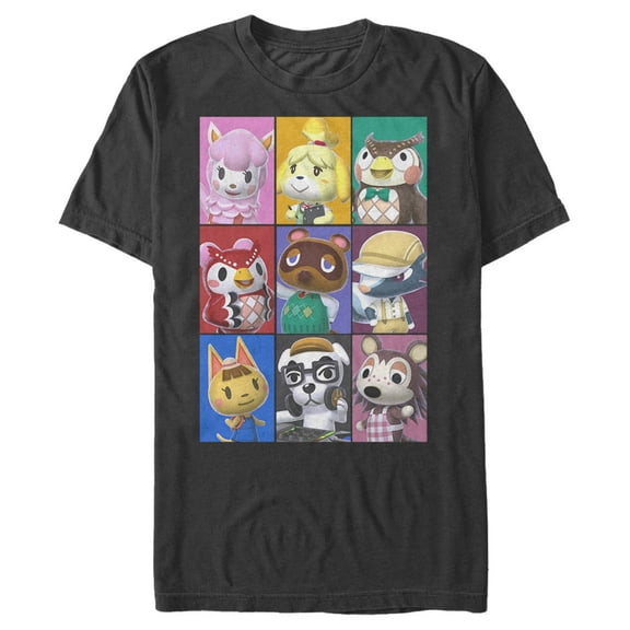 Men's Nintendo Animal Crossing Characters Graphic Tee Black 2X Large