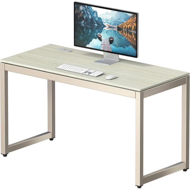 Commercial-Grade Office Computer Desk x cm Silver w/Espresso Top