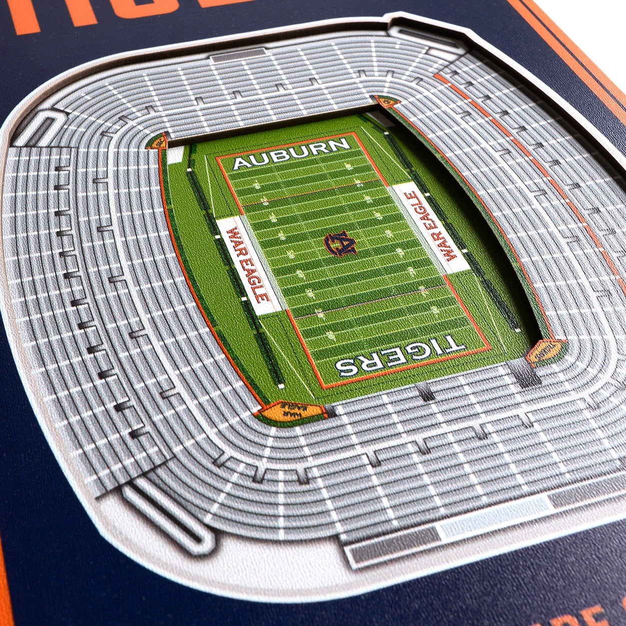 Auburn Tigers 8'' x 32'' 3D StadiumView Banner