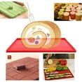 thumbnail image 5 of 1/2 Pcs 11.8 x 10.2 Inches Silicone Jelly Roll Pan Swiss Cake Mat Flexible Baking Tray Cookies Mold Bakeware, 5 of 8