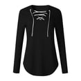 thumbnail image 3 of MesaSe Women‘s Solid Color Long Sleeve Printed Top Pink M, 3 of 4