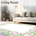 thumbnail image 2 of ODIKA 6'x9' Machine Washable Non-Slip Area Rug, Storybook Letters and Shapes with Enchanted Forest Motifs High Traffic Rug, Green, 689700, 2 of 7