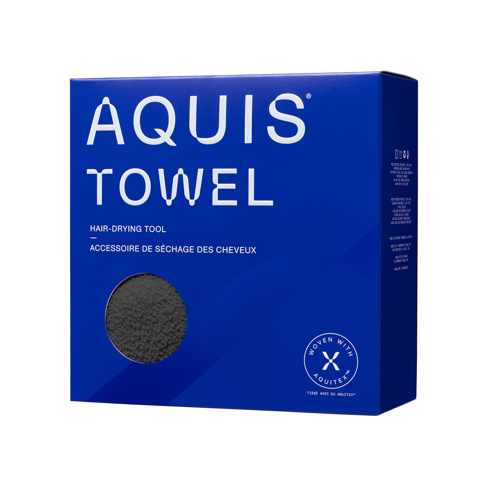 AQUIS Towel Hair-Drying Tool, Water-Wicking, Ultra-Absorbent Recycled Microfiber, Storm