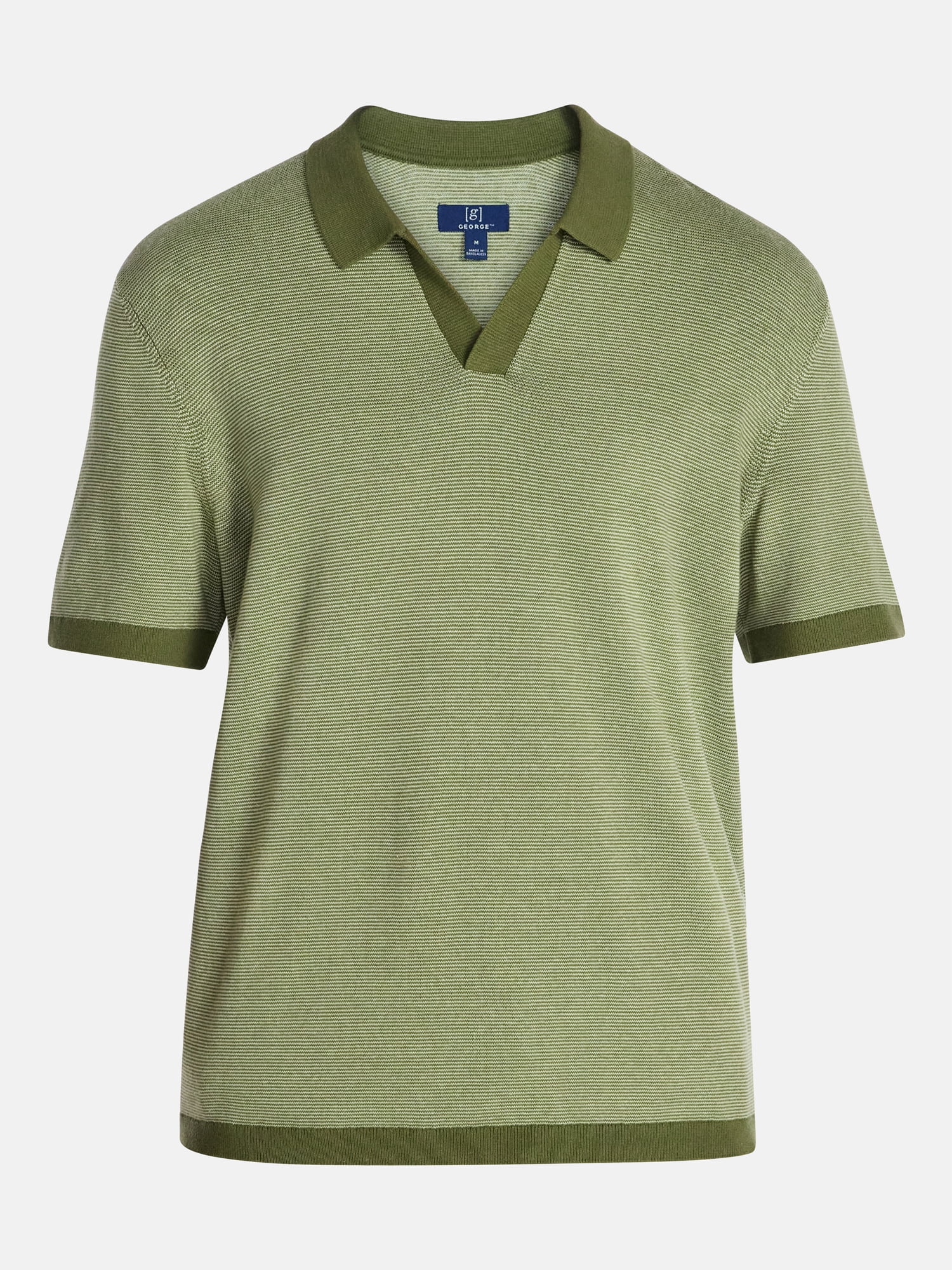 George Men's Knit Johnny Collar Polo Shirt, Sizes S-5XL
