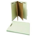 thumbnail image 2 of Six--Section Pressboard Classification Folders, 2 Dividers, Letter Size, Gray-Green, 10/box | Bundle of 5 Boxes, 2 of 4