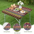 thumbnail image 4 of Colorful Elastic Edge Square Table Cover 34x34 Inch, Bohemian Floral Pattern for Card Tables and Patio Dining, 4 of 6