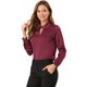 thumbnail image 1 of INSPIRE CHIC Blusa con cuello de satén para mujer, elegante, de manga larga, para oficina, de trabajo borgo?a XL, 1 of 6