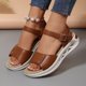 thumbnail image 4 of MKLEKYY Sandalias de Piso para Mujer, Sandalias de Playa Transpirables de Moda de Verano para Mujer Con Tela de Patchwork, 4 of 4