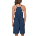 thumbnail image 5 of biudgviw Jumpsuits for Women Scoop Neck Sleevelsess Camisole Shorts Rompers Drawstring Waist Front Pocket Wide Leg Overalls Summer, 5 of 6