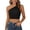 R74-Black, variant on Women's One Shoulder Tank Tops Asymmetric Sleeveless Crop Tops Fashionable Going Out Tank Top Slim Fit Basic Shirts For Women Fashion Party Wear