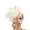 White 2, variant on Bunenne Fascinators Hats for Women Tea Party Kentucky Derby Hats Tea Party Hats 2023 Fascinator Hat Flower Feather Mesh Tea Party Hairband for Women Flapper Headbands for Women White 2 One Size
