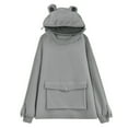 thumbnail image 1 of Femmes Nouveauté Frog Sweat à Capuche à Manches Longues avec Poche, 1 of 9
