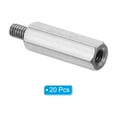 thumbnail image 3 of Uxcell M2.5x14mm+4mm Male-Female Hex Standoff Screws, Stainless Steel PCB Standoffs for Motherboards, 20 Pack, 3 of 4
