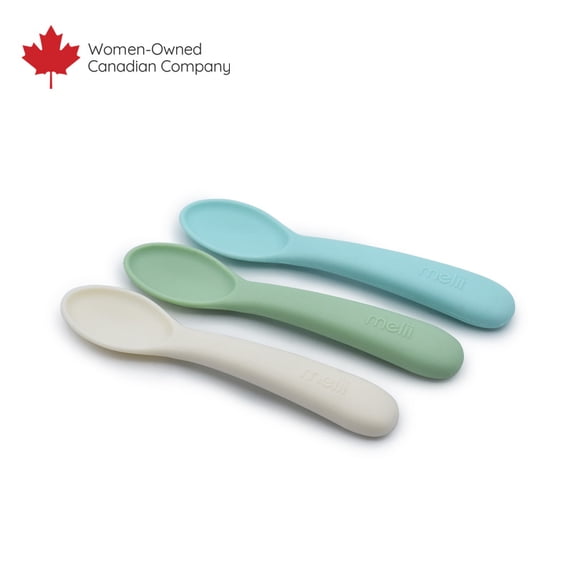 Melii Silicone Spoons - 3 Pack - for Babies