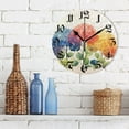 thumbnail image 3 of Wall Clock 10 Inch Silent Non-Ticking 8 Cute Trees Battery Operated Rustic Retro for Living Room Home Kitchen Bathroom, 3 of 7