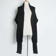 thumbnail image 5 of Fgnfyis Elegant Winter Knitted Wrap Scarf Shawl Cape With Sleeves For Women Cozy Warm Fashion Accessory Black One Size, 5 of 5