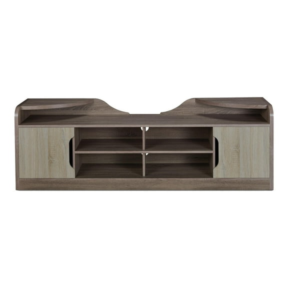 Furniture of America Bradson Rustic Wood 72-Inch TV Stand in Chestnut Brown