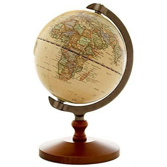 Diameter Tiny Brown World Globe Decorative Desktop Globe Rotatin