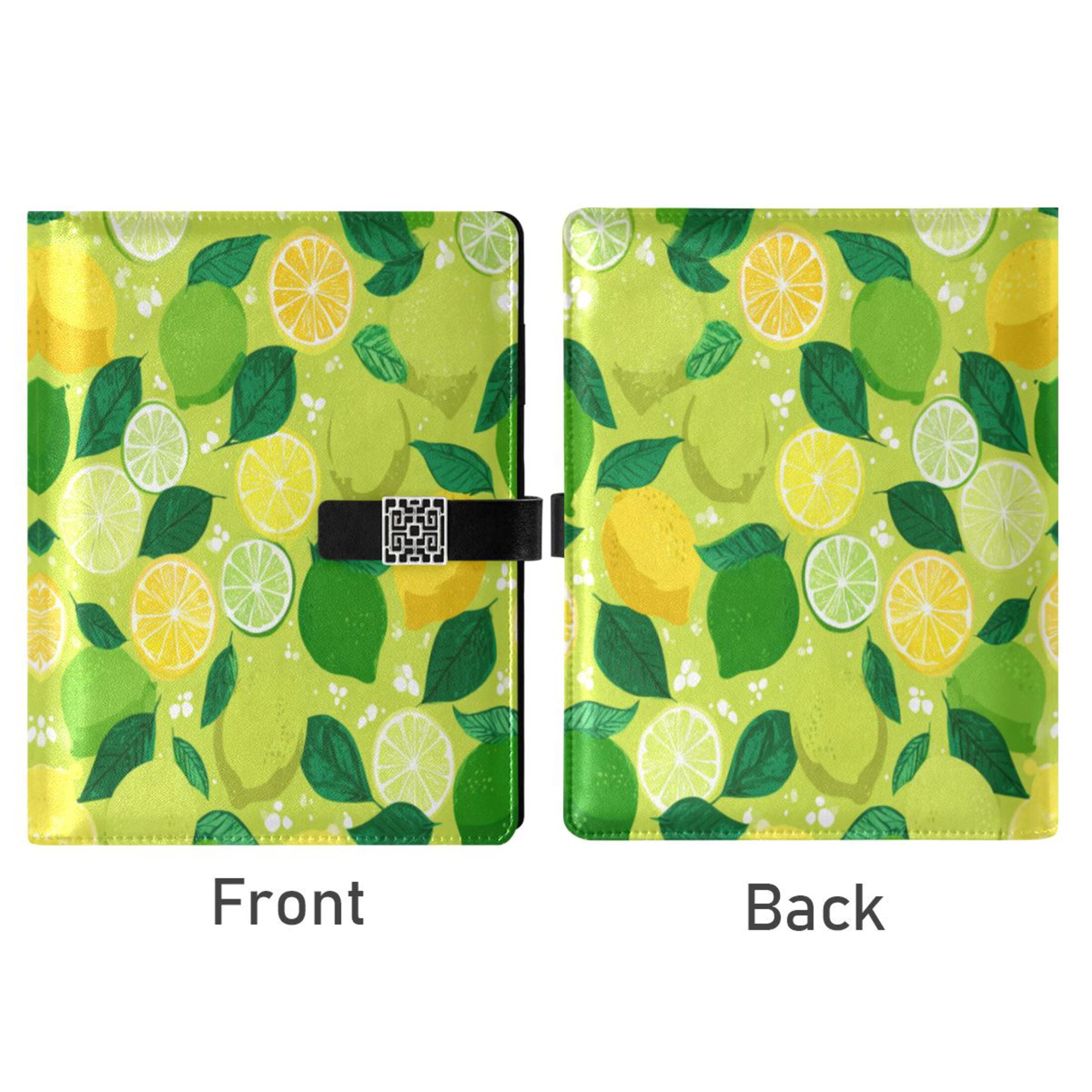 Leather Planner Leather Notebook Notebook Journal Binder Design Pen Pocket Design Convenient for Storage Cute Lemon