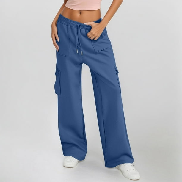 WILLBEST Pantalones Casuales elegantes para Mujer: Pantalones Capri de Cintura Alta con Bolsillos y Botones para Mujeres a La Moda. Extra Grande