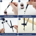 thumbnail image 3 of Circle Drawing Tool, Precision Geometry Compass With Universal Adapter For Students And Professionals, Drafting Kits With Protective Case, 3 of 4