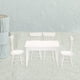 thumbnail image 4 of Paquete de 5 mesas de comedor con sillas, accesorios de decoración, bricolaje, escala 1:12, de madera, muebles, juguetes para casa de Zulema juguetes de casa de muñecas, 4 of 8